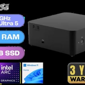 MSI Cubi NUC AI+ 2MG-041ZA Mini PC / Intel Core Ultra 5 226V (8x Cores, 8x Threads, 2.1GHz Base) up to 4.5GHz / 16GB LPDDR5x RAM / 512GB NVMe SSD /