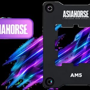 AsiaHorse Pulsar CPU Contact Frame - Black / AM5 (X670 / B650 / A620) / All-Aluminium Anodised / Screws + Hex Wrench Included
