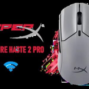 HyperX Pulsefire Haste 2 Pro 4K Wireless Gaming Mouse - Slate Grey / HyperX 26K Sensor Up To 26K DPI / True 4kHz Wireless Polling Rate / Dual-Mode