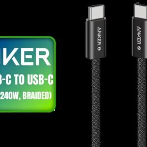 Anker Zolo USB-C to USB-C Cable (1m, 240W, Braided) / PD 3.1 240W / Aluminium Connectors - Black