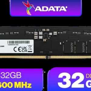 ADATA Premier 32GB (32GB x 1) 5600MHz DDR5 Desktop Memory / Higher Capacities / Improved Stability / Energy-Efficient / AD5U560032G-B