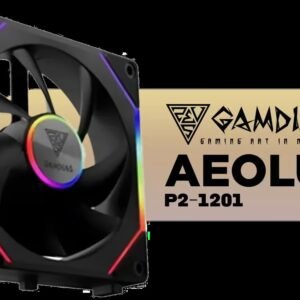Gamdias Aeolus P2 1201 RGB 120mm Case Fan / PBT Fan Case With Thicker Surface / 1 x 120mm Dual Ring Stunning RGB Fans / Remote controller Included /
