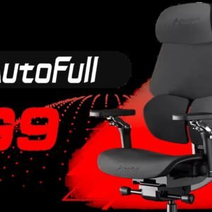 AutoFull G9 Gaming Chair - Black / 140° Zero-Gravity Recline with Adjustable Resistance / Full-Chair Adaptive Ergonomic Support / Zero-Pressure