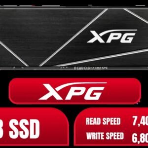 ADATA XPG 1TB GAMMIX S70 Blade - Works with Playstation 5, PCIe Gen4 M.2 2280 Internal Gaming SSD Up to 7,400 MB/s