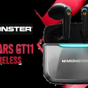 MONSTER Airmars GT11 True Wireless BT Earbuds Ergonomic Semi-in-ear Headphones BT5.0 Chip Moving Coil Unit HiFi Sound Quality - Black /