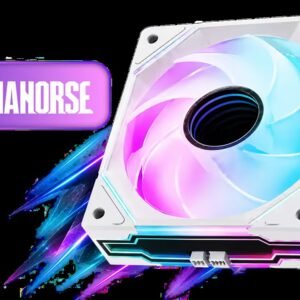 AsiaHorse Amici 5GT 120mm ARGB Case Fan - White / Single / Reverse Blade / Up to 1800 RPM / 61.5 CFM / 24-LED Infinity Mirror / HDB Bearing