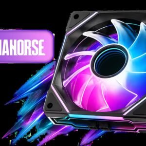 AsiaHorse Amici 5GT 120mm ARGB Case Fan - Black / Single / Up to 1800 RPM / 61.5 CFM / 24-LED Infinity Mirror / HDB Bearing