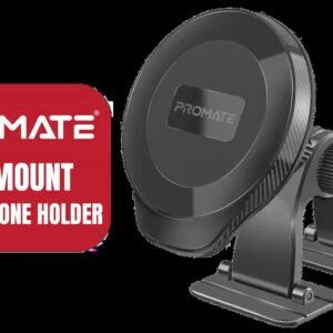 Promate ArcMount MagGrip™ 360° Cradleless Magnetic Smartphone Holder / Secure Anti-Slip Mount / For Dashboard / 20 Powerful N52 Neodymium Magnets /