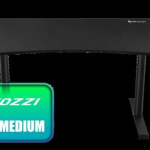 Arozzi Arena Medium - Pure Black / Full-surface Microfiber Mousepad Cover / Cable Management