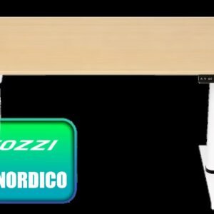 AROZZI Arena Nordico Electric Standing Desk - Birch / Electric Height Adjustable 71–115 cm / Scandinavian Light Birch Tabletop / Memory Presets with