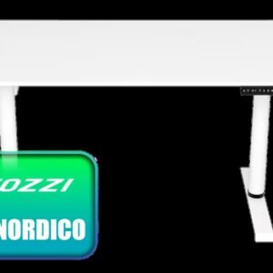 AROZZI Arena Nordico Electric Standing Desk - White / Sit-Stand Height Adjustable 71–115 cm / Scandinavian Design / Memory Height Presets with LED