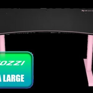 Arozzi Arena Large Gaming Desk - Pink / Full-surface Microfiber Mousepad Cover / Cable Management
