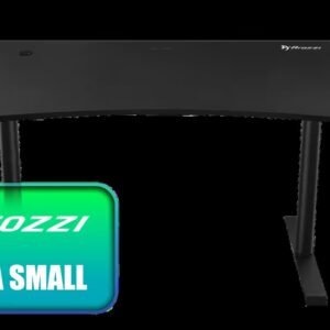 Arozzi Arena Small - Pure Black / Full-surface Microfiber Mousepad Cover / Cable Management / Sturdy steel legs