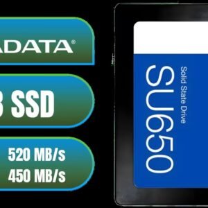 ADATA SU650 1TB 2.5\" SATA Internal SSD / 520/450MB/s Read/Write Speeds / 3D NAND Flash Technology / LDPC Error Correcting Protection / Low Power