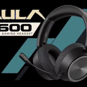 AULA A600 Wireless Gaming Headset - Black / 53mm Hi-Res Dynamic Drivers / Quad-Mode 2.4GHz + Bluetooth + USB + 3.5mm / 110-Hour Battery / Detachable