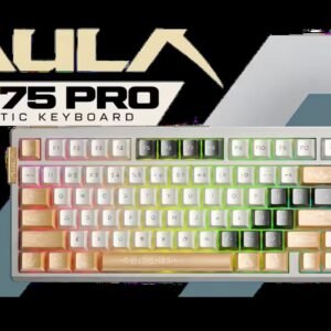 AULA AG75 Pro Wired Magnetic Gaming Keyboard - Armor Silver / LEOBOG Frostcore Magnetic Switches / 0.001mm Rapid Trigger / 8000Hz Polling / CNC