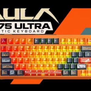 AULA AG75 Ultra Wired Magnetic Gaming Keyboard - Battle Shine Orange / LEOBOG Eight Treasures Magnetic Switches / 0.001mm Rapid Trigger / 8000Hz