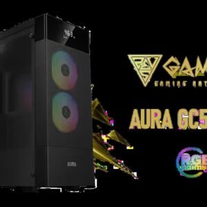 Gamdias Aura GC5 Elite ARGB Mid-Tower Gaming Case / Supports Mini-ITX, Micro-ATX and ATX Motherboards / Mesh Front Panel for Enhanced Airflow / 3 ×