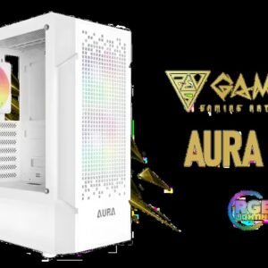GAMDIAS AURA GC7 ATX Mid Tower PC Gaming Case with Side Tempered Glass / Supports Motherboards up to ATX / 3 Built-in 120mm RGB Fans