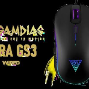 Gamdias AURA GS3 Optical Gaming Mouse / Multi-Color Lighting / 6 Multi-functional Keys / 3600-DPI Optical Sensor / Advanced Ergonomic Design