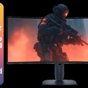 Alienware AW3425DWM 34\" WQHD Curved Gaming Monitor / 34\" WQHD (3440x1440) Display / 180Hz Refresh Rate / 1ms Response Time / DCI-P3 95% Color