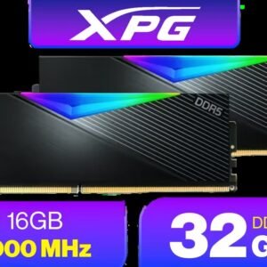 ADATA XPG Lancer 32GB (2x16GB) 6000MHz DDR5 RGB Memory - Black / On-die ECC / RGB Customizable Heatsink / Support for AMD EXPO & Intel XMP 3.0 / CL30