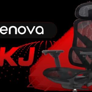 Enova BKJ Gaming Chair - Black/Green / 360° 6D Adjustable Gaming Armrests / 135° Self-Weight-Adjusted Recline Mechanism / BIFMA Certified 136kg