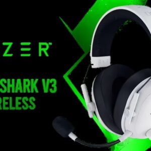 Razer BlackShark V3 Wireless ESports Gaming Headset - White / Hyperspeed Wireless Gen-2 Ultra-Low Latency / Detachable Hyperclear 9.9mm Mic /