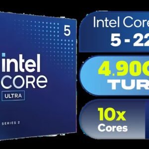 Intel Core Ultra 5 225F Processor / 10x (6P + 4E) Cores / 10x Threads / Up to 4.9GHz Turbo Boost / LGA 1851 Series Chipset 121W / AI Accelerator