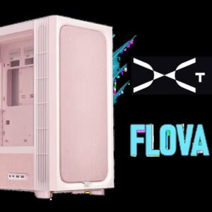 TRYX FLOVA F50 Mid-Tower ATX Case - Pink / Supports Motherboards up to ATX / Premium Fabric Exterior / Quiet-by-Design Architecture / 360mm Radiator