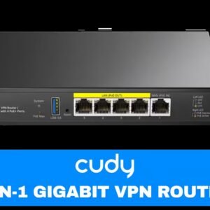 Cudy 2-IN-1 Gigabit VPN Router / AP Controller with 4 PoE+ Ports / Centralized AP Management / Network Segmentation with VLAN / 4× GbE with