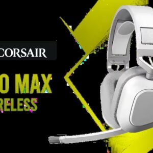 Corsair HS80 MAX WIRELESS Multiplatform Gaming Headset with Bluetooth - Dolby Atmos - Broadcast Quality Microphone - iCUE Compatible - PC, Mac, PS5,