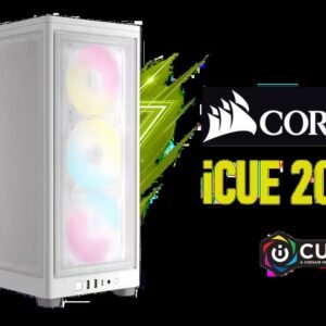Corsair iCUE 2000D RGB Airflow Mini-ITX PC Case - Mini-ITX Form-Factor - Steel Mesh Panels - Three-Slot GPU Support - 3X AF120 RGB Slim Fans Included