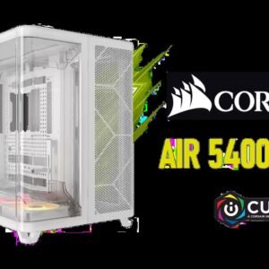 CORSAIR AIR 5400 RS-R ARGB Mid-Tower PC Case - White / Triple-Chamber Design for Advanced Cooling / Dedicated CPU Cooling Chamber / Dual Airflow