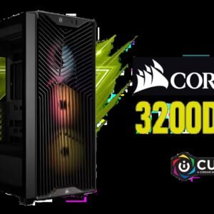 Corsair 3200D RS ARGB Mid-Tower PC Case - Black / 3x RS120 ARGB PWM Fans Included / 400mm GPU Clearance / 165mm CPU Cooler Clearance / 360mm Top and