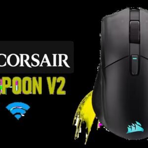 Corsair HARPOON v2 Wireless Gaming Mouse - Black / MARKSMAN 26K Optical Sensor / 26000 DPI / Tri-Mode 2.4GHz Bluetooth and USB-C / 140 Hour Battery /