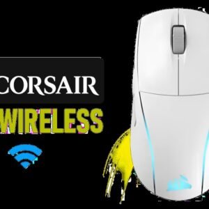 Corsair M75 WIRELESS Lightweight RGB Gaming Mouse, White (AP) / Up to 26,000 DPI / Marksman 26k Sensor / CH-931D011-AP