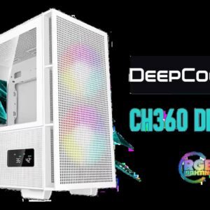 DeepCool CH360 Digital Computer Case - White / 2x 140mm ARGB Fans + 1x 120mm ARGB Fan Pre-Installed / Supports Mini-ITX and Micro-ATX Motherboards /