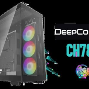 DeepCool CH780 ATX Panoramic case - Tempered Glass Panels - Trinity 140mm ARGB Fans - Dual Chamber Configuration - Vertical Mount and Gen 4 Riser