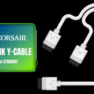 CORSAIR iCUE Link Y-Cable - 600mm Straight - White / CL-9011132-WW