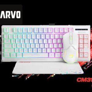 MARVO CM310 3 IN 1 Gaming Combo - White / Supports up to 3200 DPI / Mousepad Size: 280 x 230 x 2mm / 3 Colors Backlight / Membrane Switches