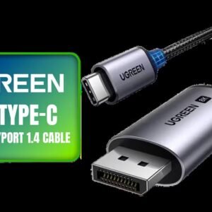 UGREEN USB Type-C to DisplayPort 1.4 Cable - 1M / 8K resolution at 60Hz / 4K at 144Hz and 240Hz. / HDR support / VRR, ALLM, AMD FreeSync, and NVIDIA