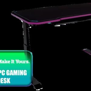 Cooler Master GD120 PC Gaming Desk / ARGB MasterPlus+ Lighting Sync / Monitor Colour Ambient Mirroring / Integrated Rear Cable Management / 220.5 lbs