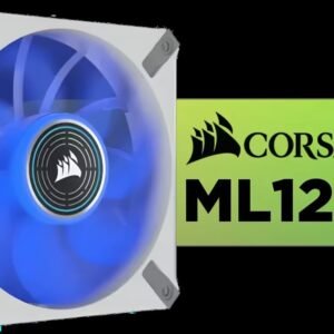 CORSAIR ML120 LED Elite, 120mm Magnetic Levitation Blue LED Fan with AirGuide, Single Pack - White Frame / CO-9050128-WW