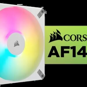Corsair iCUE AF140 RGB Elite 140mm PWM Fan - Eight RGB LEDs - AirGuide Technology - Fluid Dynamic Bearing - Zero RPM Fan Mode - CORSAIR iCUE Software