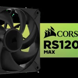 Corsair RS120 MAX 120mm PWM Thick Fan - Single / Up tp 2,000 RPM / Glass Fiber Reinforced LCP / Magnetic Dome Bearing / Corsair Airguide Technology /