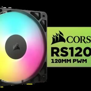 Corsair RS120 ARGB 120mm PWM Fan / Daisy-chainable / AirGuide technology / Magnetic Dome bearing / Zero RPM mode