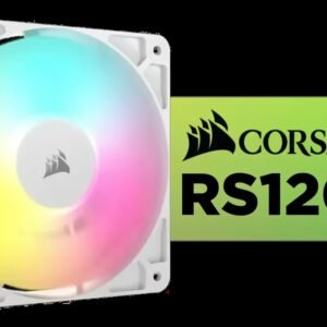 Corsair RS120 ARGB 120mm PWM Fan - White / Daisy-chainable / AirGuide technology / Magnetic Dome bearing / Zero RPM mode / CO-9050184-WW
