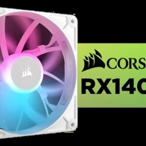 Corsair iCUE LINK RX140 RGB 140mm PWM Single Fan Expansion - White / Magnetic Dome bearing / iCUE LINK ecosystem / Peak Cooling Power