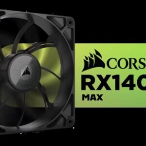 Corsair iCUE LINK RX140 MAX 140mm PWM Single Fan Expansion / High Static Pressure / Magnetic Dome Bearing / Premium Liquid Crystal Polymer Build /